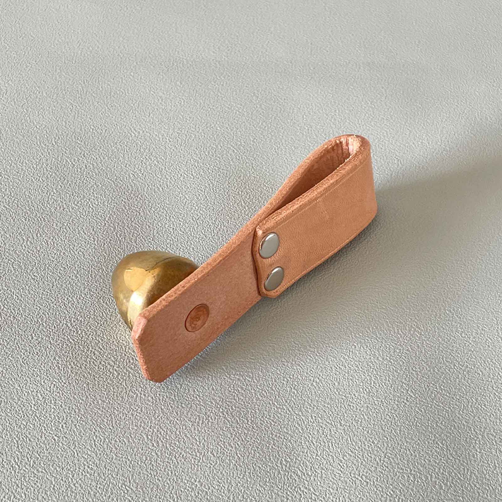 7UPキノコ/熊鈴/ナチュラル/本革/真鍮/オリジナル