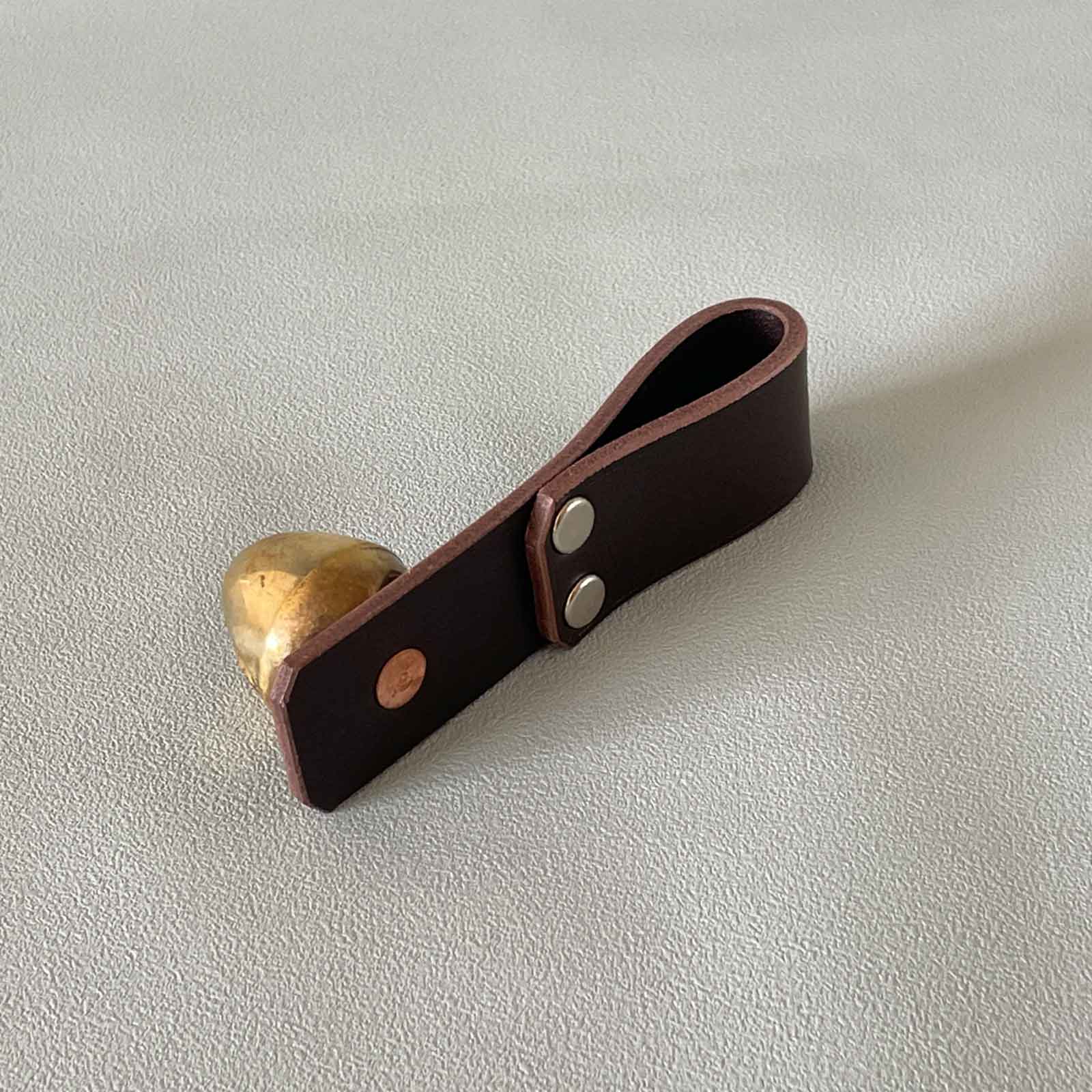 7UPキノコ/熊鈴/ブラウン/本革/真鍮/オリジナル